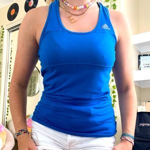 Blue Adidas Workout Top